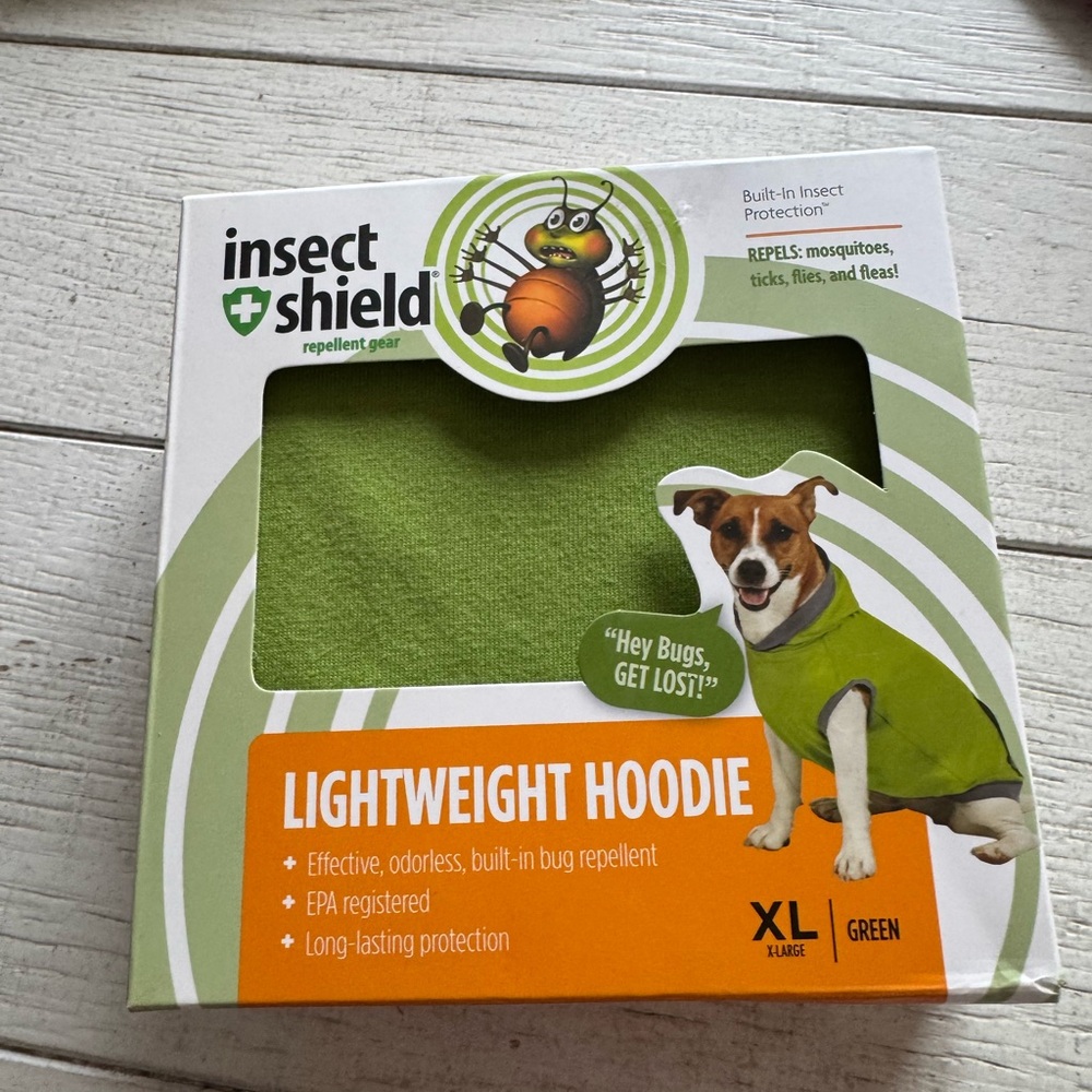 Lightweight Green Dog Hoodie